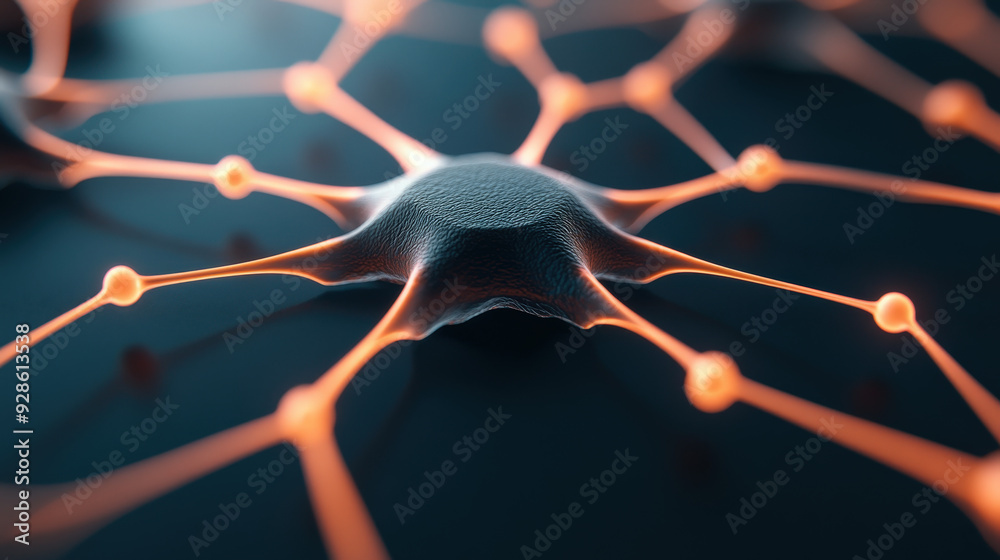 Aufkleber a glowing ai-powered social network with algorithms visualized as interconnected nodes, symbolizing 