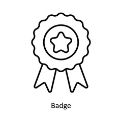 Badge vector filled outline Icon Design illustration. Graphic Design Symbol on White background EPS 10 File