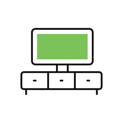 Tv Table vector icon