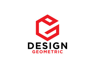 Abstract Initial Letter G Logo. Geometric Style isolated on White Background. Usable for Business and Technology Logos.