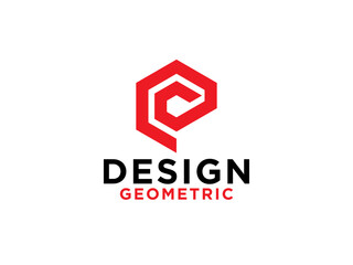 Abstract Initial Letter P Logo. Linear Style isolated on White Background. Usable for Business, Technology and Branding Logos.