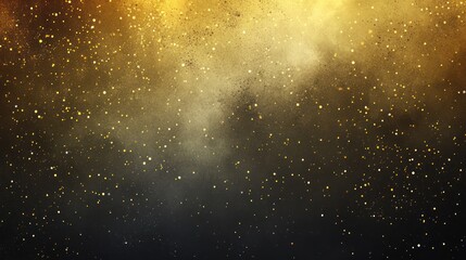 Obraz premium Abstract Golden Glitter Scattered on Black Background