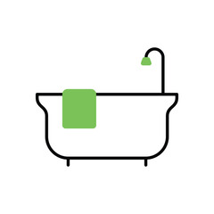 Fototapeta premium Bathtub vector icon