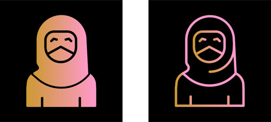 Woman with Niqab Vector Icon