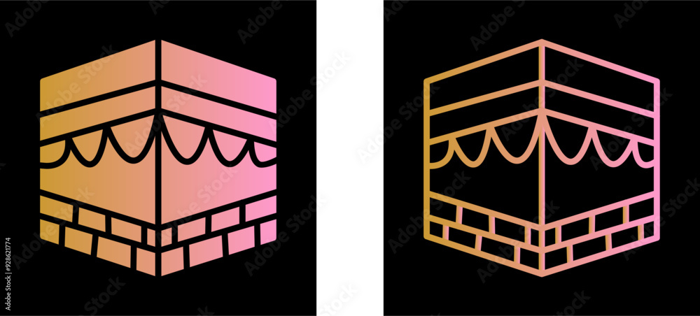 Sticker Khana Kaaba Vector Icon