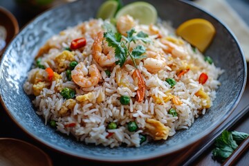 Village Fried Rice, This traditional fried rice is often made with basic ingredients such as garlic, shallots, chilies, and kecap manis (sweet soy sauce).