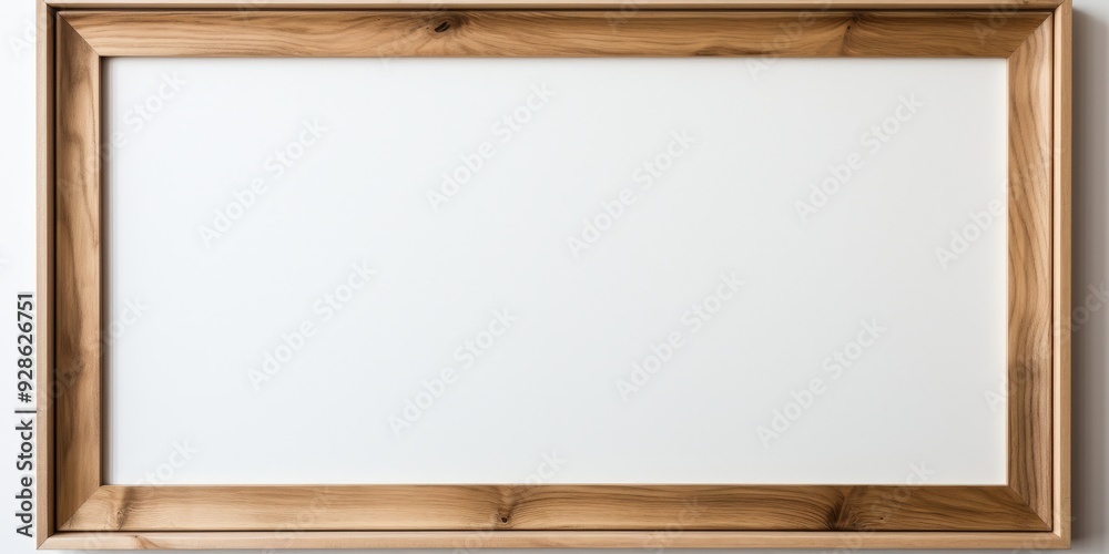 Canvas Prints Wooden Frame With White Background