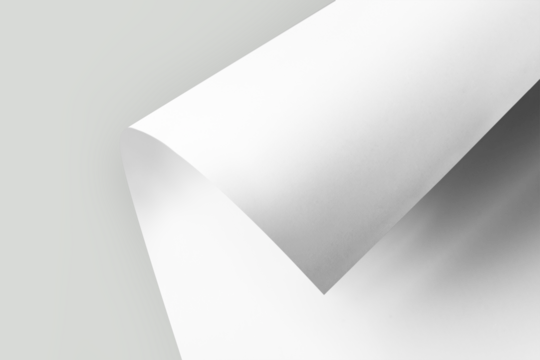 Fold poster png mockup, transparent design