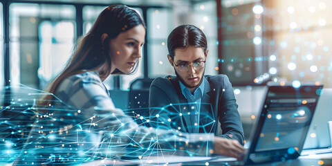 "Young Engineers Analyzing AI Software in a High-Tech Office | Cutting-Edge AI Analysis by Emerging Engineers"

