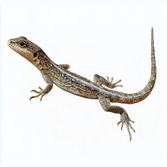 Naklejka premium Lizard full body in white background