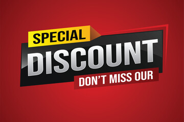 discount special offer poster dont miss out banner graphic design icon logo sign symbol social media website coupon

