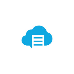 Cloud Document logo design vector template