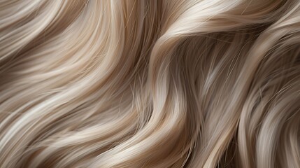 Close-up macro shot of soft, flowing, blonde hair.