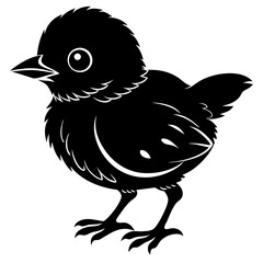 A baby bird Silhouette