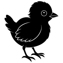 A baby bird Silhouette