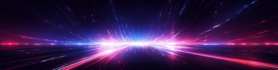 Fototapeta premium anime-style Dynamic Abstract Light Trails on a Pathway of Speed and Motion, Digitally Enhanced against a Black Background, Embracing the Concept of Kinetics,Anime-Style,illustration,Picture BooksFor P