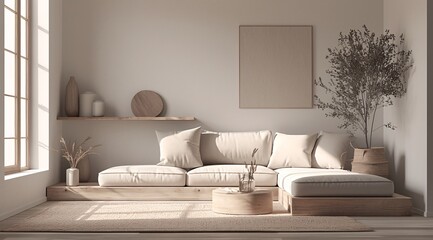 Minimalist Living Room with Natural Light