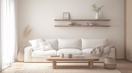 Minimalist Living Room with Natural Light