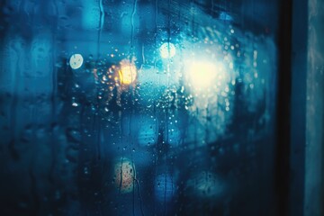 A person stands alone in the rain, weathering the storm