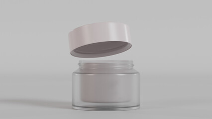 Beauty cosmetic cream product container premium photo 3d render