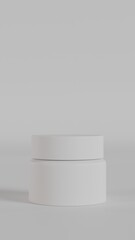 Beauty cosmetic cream product container premium photo 3d render