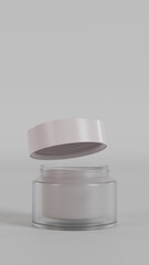 Beauty cosmetic cream product container premium photo 3d render