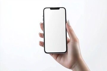 Mockup of Phone screen in a woman's hand.