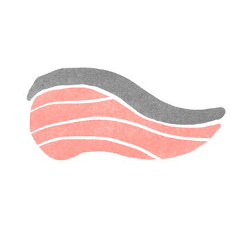鮭の切り身スタンプイラスト