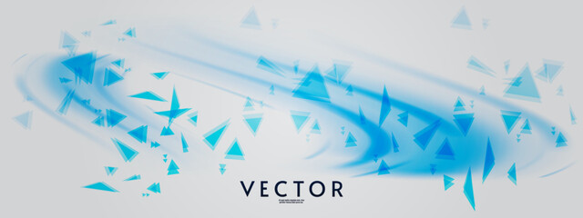 Aurora element design on white background. Background aurora with triangle elements template. Northern lights. Vector illustration. Design for background, wallpaper, postcard, web, banner, cover.