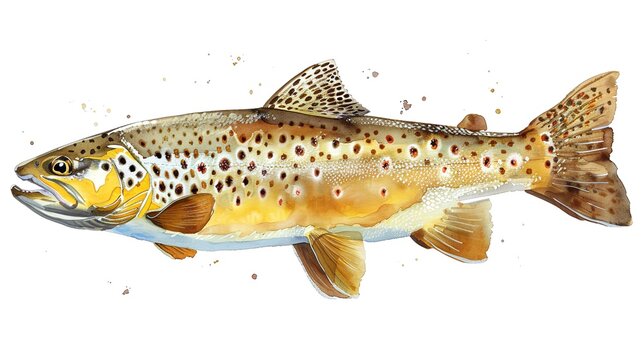 recommend clip art: Brook Trout isolated on white