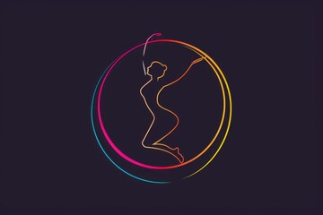 Obraz premium Dance movement, sport and yoga people icons, vector body silhouettes in fitness exercise.