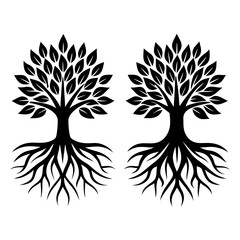 Root Of Tree Logo Silhouette