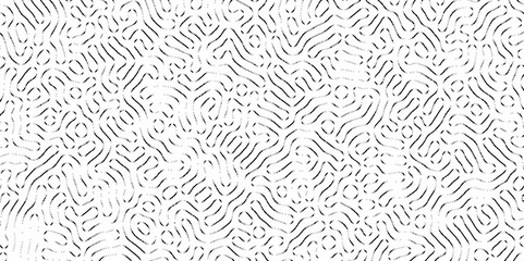 Abstract Turing organic wallpaper with background. Turing reaction diffusion monochrome seamless pattern with chaotic motion. Natural seamless line pattern. Linear design with biological shapes.