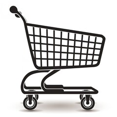 a shopping cart sitting on top of a computer keyboard