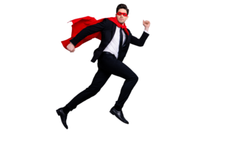 Full length body size view portrait of his he nice attractive classy elegant strong purposeful best perfect ideal guy fast reaction emergency rescue isolated over light gray background