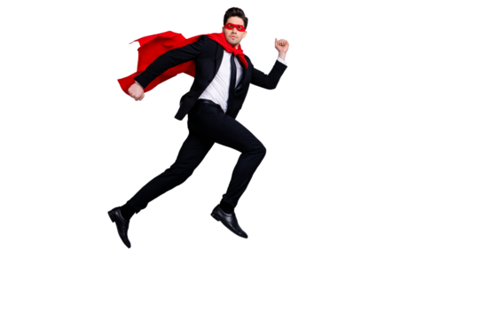 Full length body size view portrait of his he nice attractive classy elegant strong purposeful best perfect ideal guy fast reaction emergency rescue isolated over light gray background