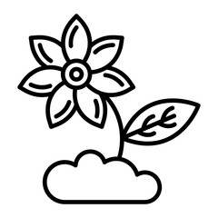 Hellebore line icon