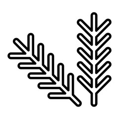 Obraz premium Pine Branch line icon