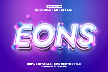 Eons New editable text effect in new modern trend style