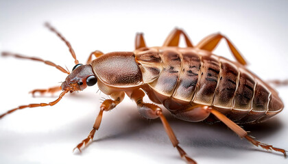Naklejka premium macro image bed bugs white background