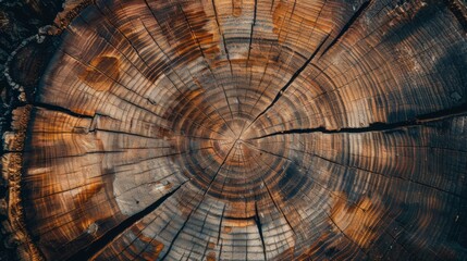 Wood tree stump background illustration generated by ai