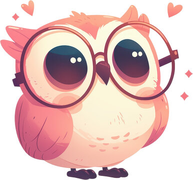 recommend clip art: Cartoon Owl Clipart, wearing glasses