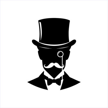 recommend clip art: tuxedo man top hat mustache monoclesilhouette