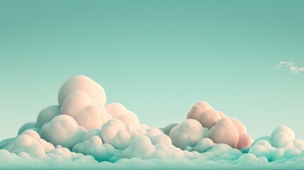 A minimalist illustration of an overcast sky, with large clouds creating a dramatic and moody atmosphere. The image perfectly portrays the stillness and beauty of a cloudy weather.