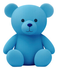 Obraz premium PNG Plush blue toy representation.