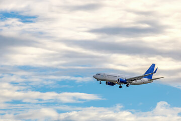 airplane in the clouds