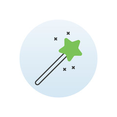 Magic wand vector icon