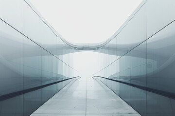 Fototapeta premium An escalator standing alone in a vacant building, suitable for urban or abandoned place scenes