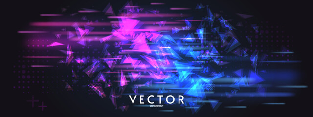 Obraz premium Aurora element design on dark background. Background aurora template. Bright light. Northern lights. Vector illustration. Design for background, wallpaper, postcard, web, banner, cover.