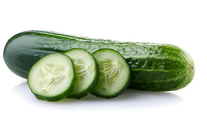 cucumber slices white background